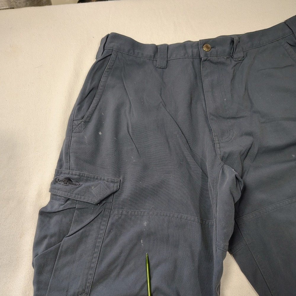 Arborwear Mens Tech Cargo Pants 36x34 Gray Blue Nylon Tree Climbers Work Utility - Picture 6 of 11